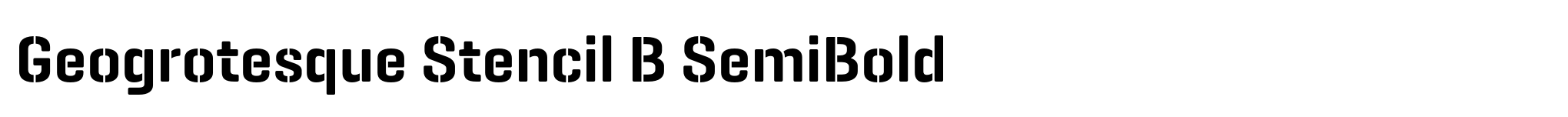 Geogrotesque Stencil B SemiBold image